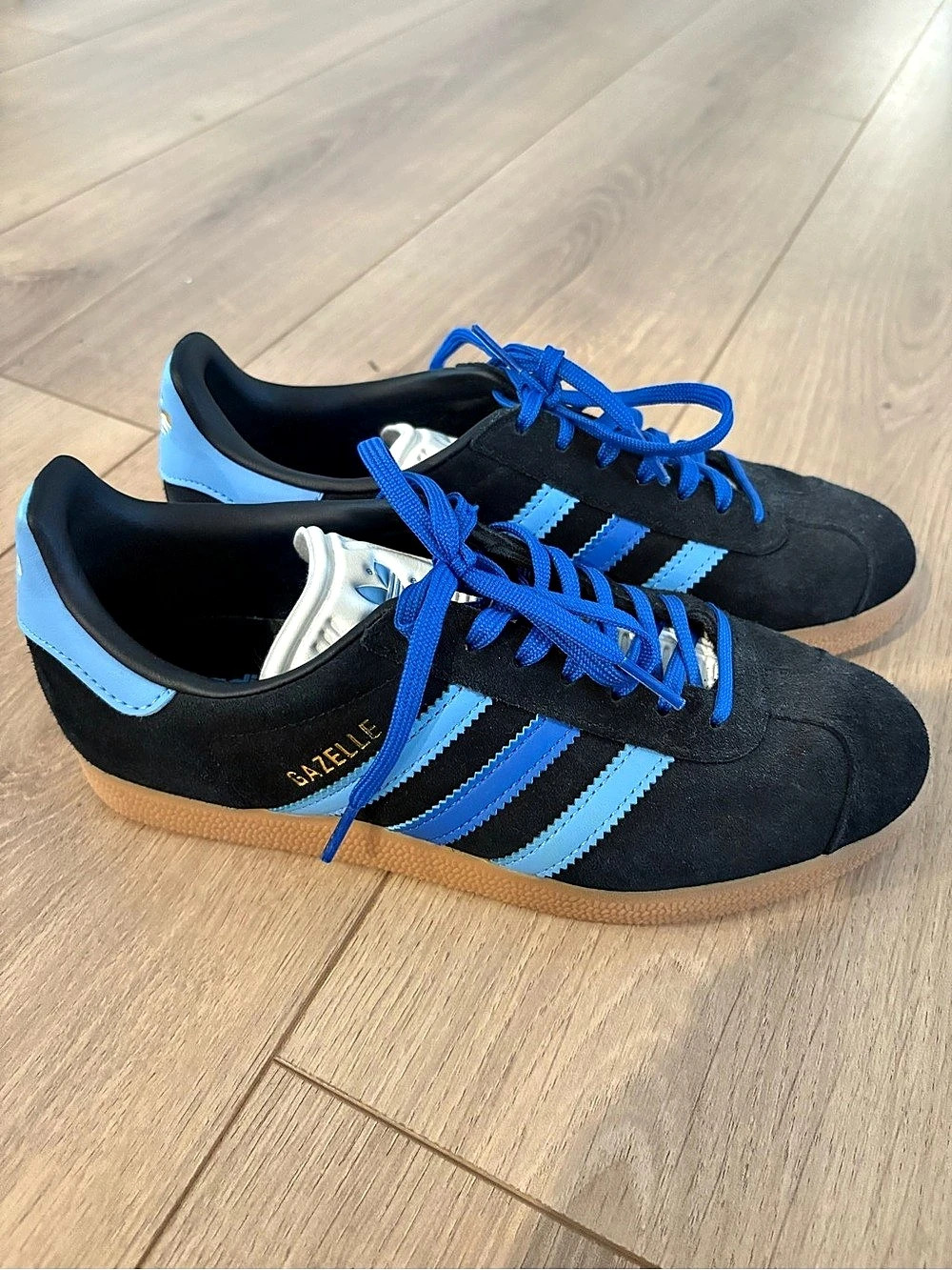 adidas Gazelle Indoor Bright Blue Core Black Gum Sneakers
